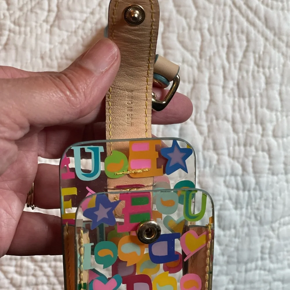 Dooney & Bourke Small PU Flip Phone Case Scribble Vintage Collector Item